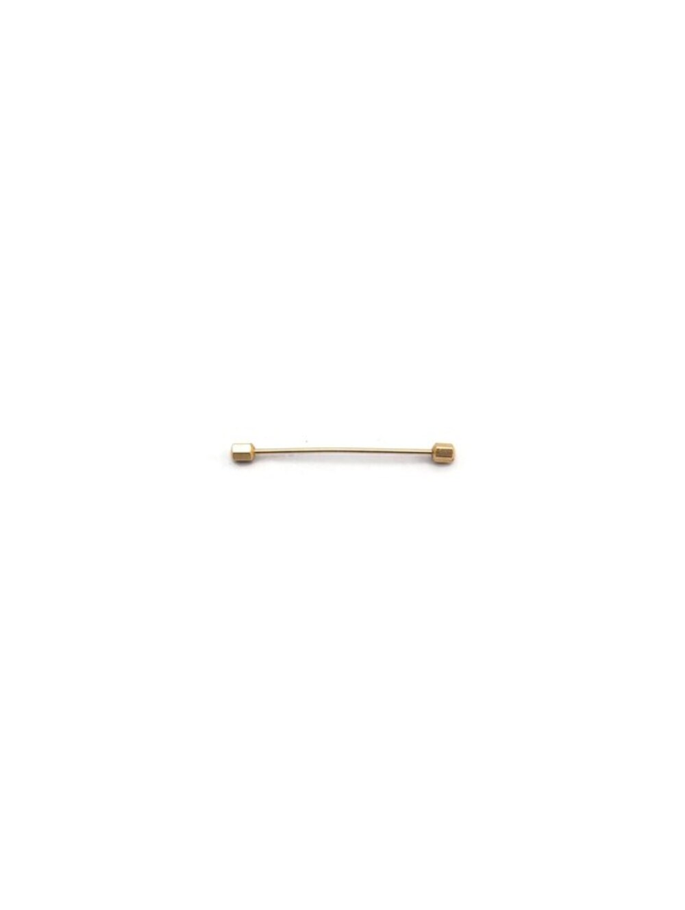 Vintage Gold Tone Collar Bar with Screw on Hexagonal Ends.